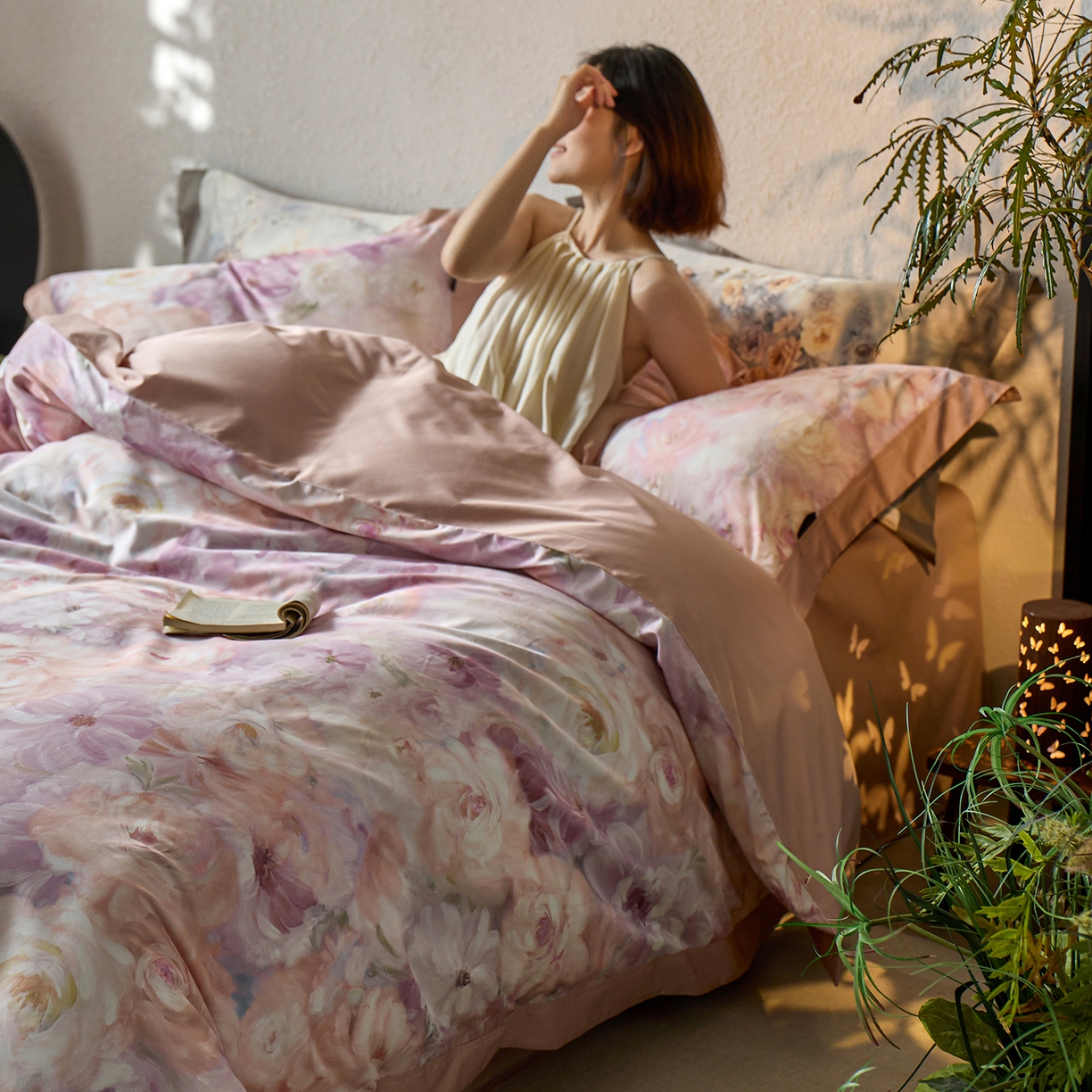 91家纺网 家纺一手货源 找家纺 轩和家居 2025新款70SA类轻奢长绒棉纯棉花四件套正品YKK拉链+精品做工 第一组 伊犁花甸