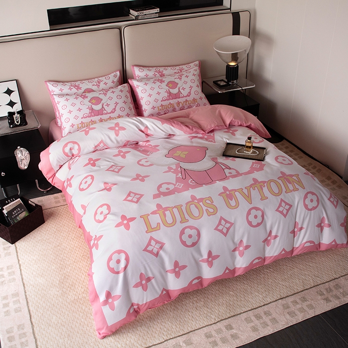 91家纺网 家纺一手货源 找家纺 摩卡（乐趣） 2025新款现代简约四季棉四季款四件套 太阳花粉