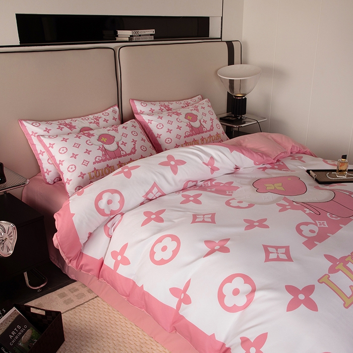 91家纺网 家纺一手货源 找家纺 摩卡（乐趣） 2025新款现代简约四季棉四季款四件套 太阳花粉