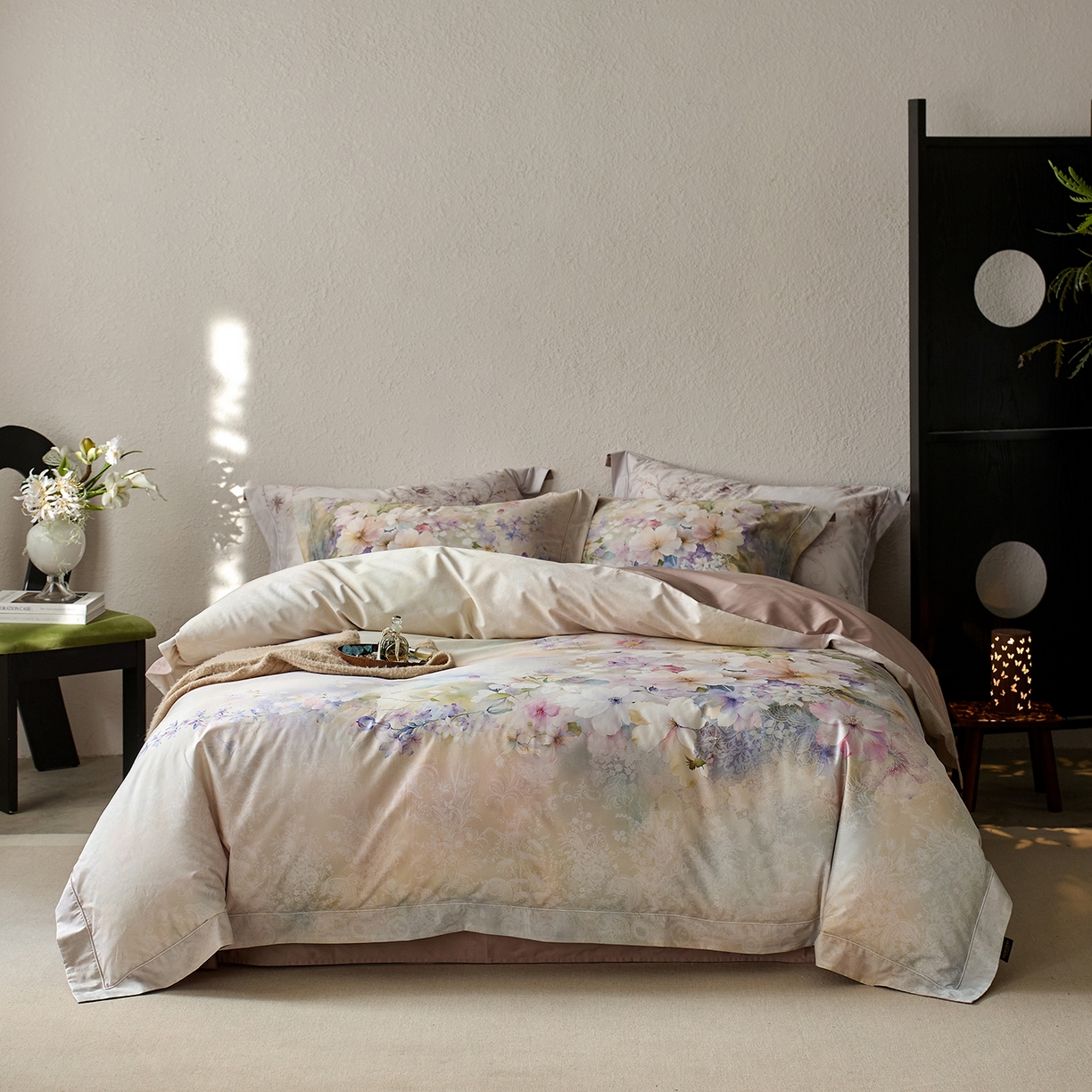 轩和家居 2025新款70SA类轻奢长绒棉纯棉花四件套正品YKK拉链+精品做工 第一组 安娜花园