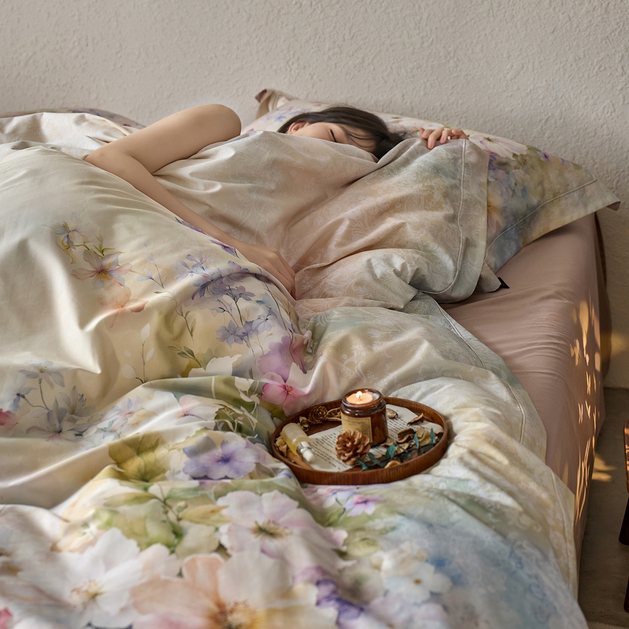 91家纺网 家纺一手货源 找家纺 轩和家居 2025新款70SA类轻奢长绒棉纯棉花四件套正品YKK拉链+精品做工 第一组 安娜花园