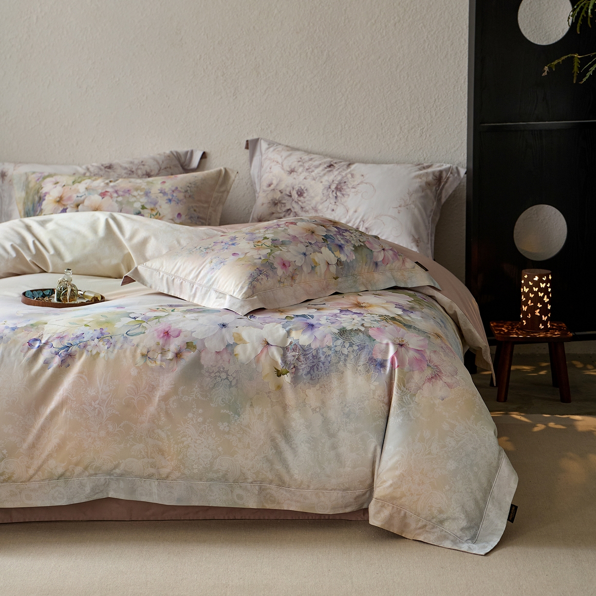 91家纺网 家纺一手货源 找家纺 轩和家居 2025新款70SA类轻奢长绒棉纯棉花四件套正品YKK拉链+精品做工 第一组 安娜花园