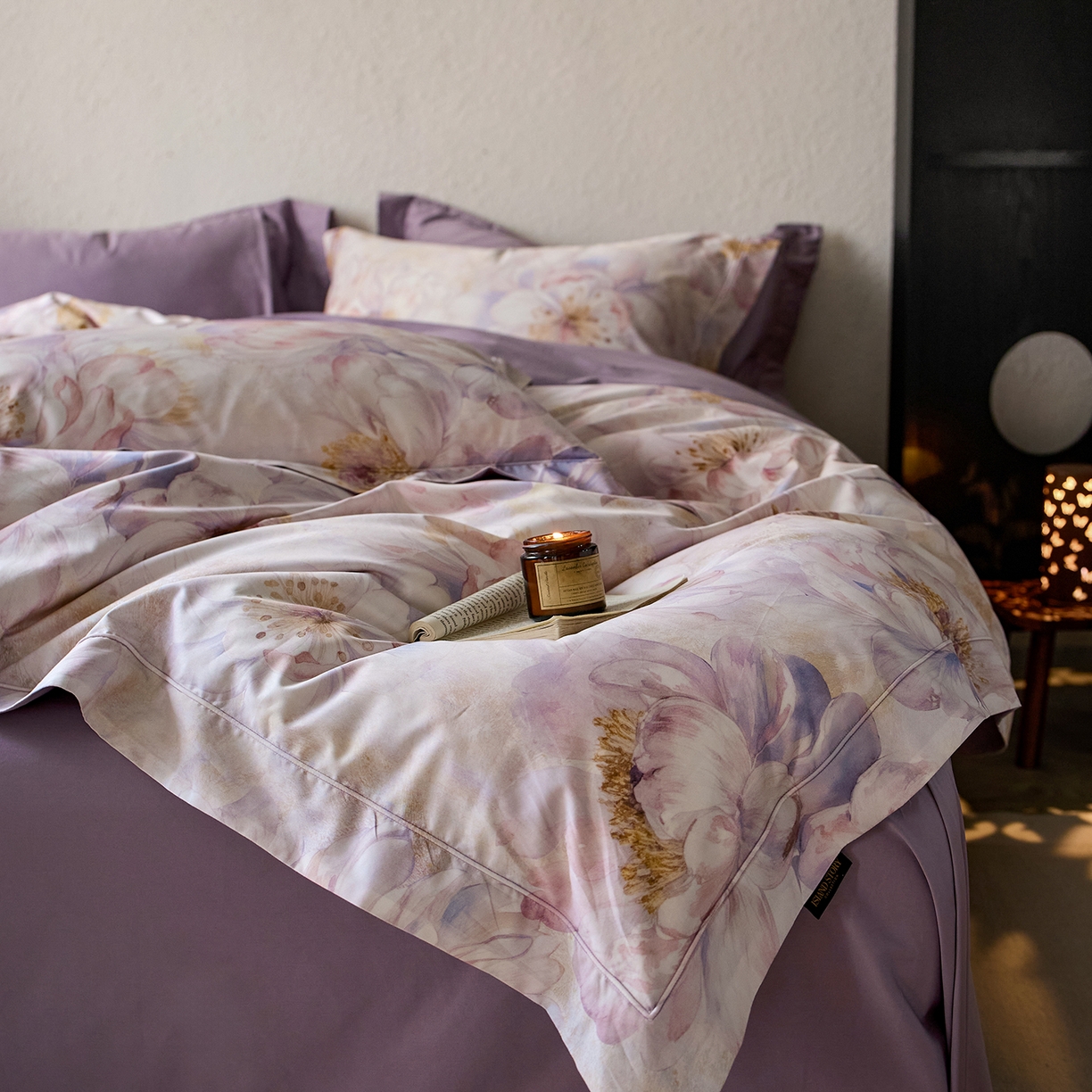 91家纺网 家纺一手货源 找家纺 轩和家居 2025新款70SA类轻奢长绒棉纯棉花四件套正品YKK拉链+精品做工 第一组 风吟花事