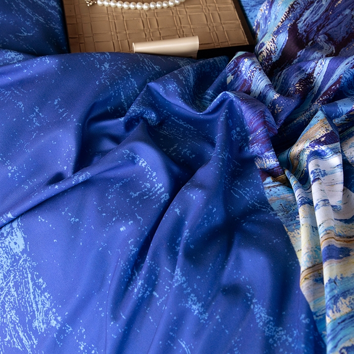 91家纺网 家纺一手货源 找家纺 摩卡（乐趣） 2025新款现代简约四季棉四季款四件套 星空