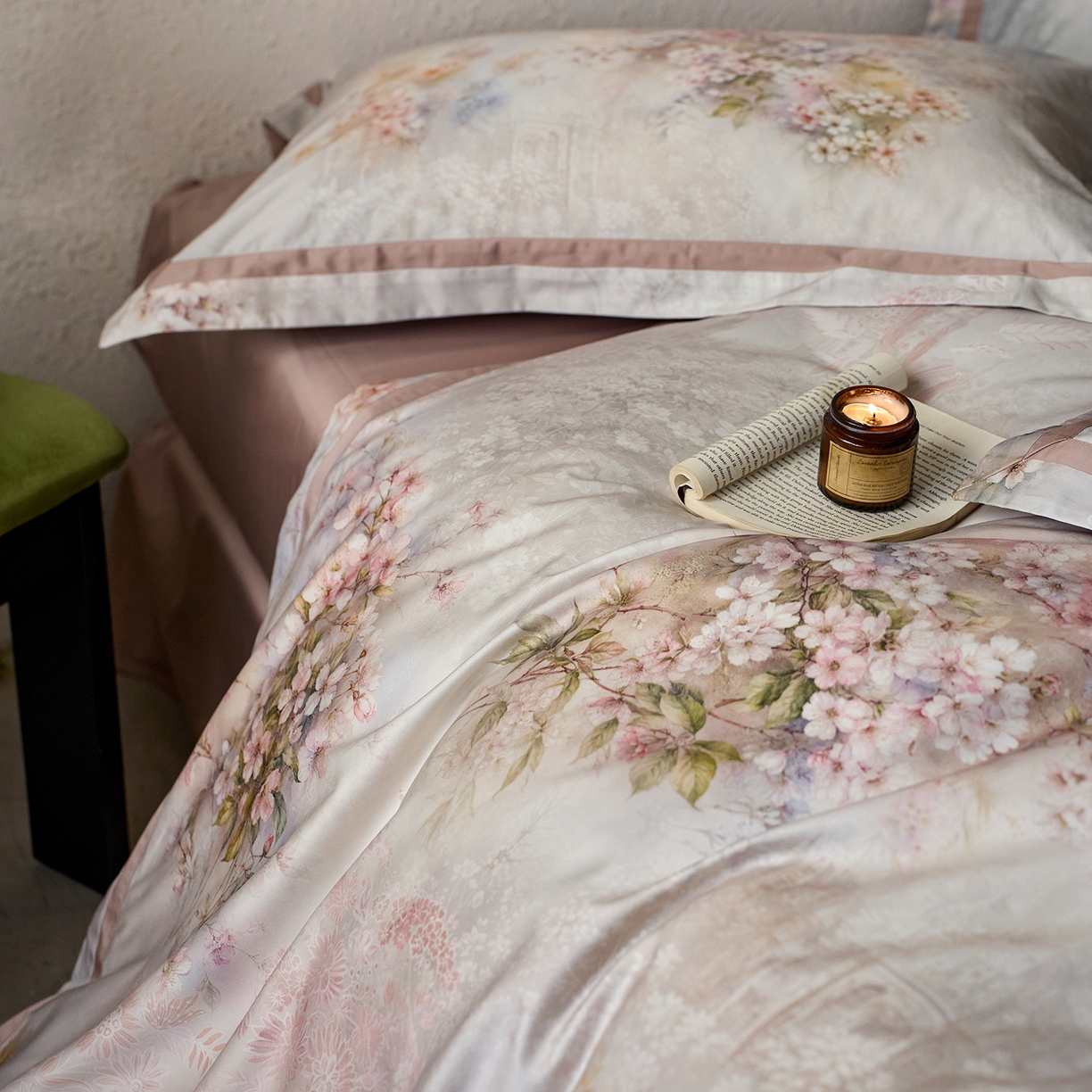 91家纺网 家纺一手货源 找家纺 轩和家居 2025新款70SA类轻奢长绒棉纯棉花四件套正品YKK拉链+精品做工 第一组 花序诗人