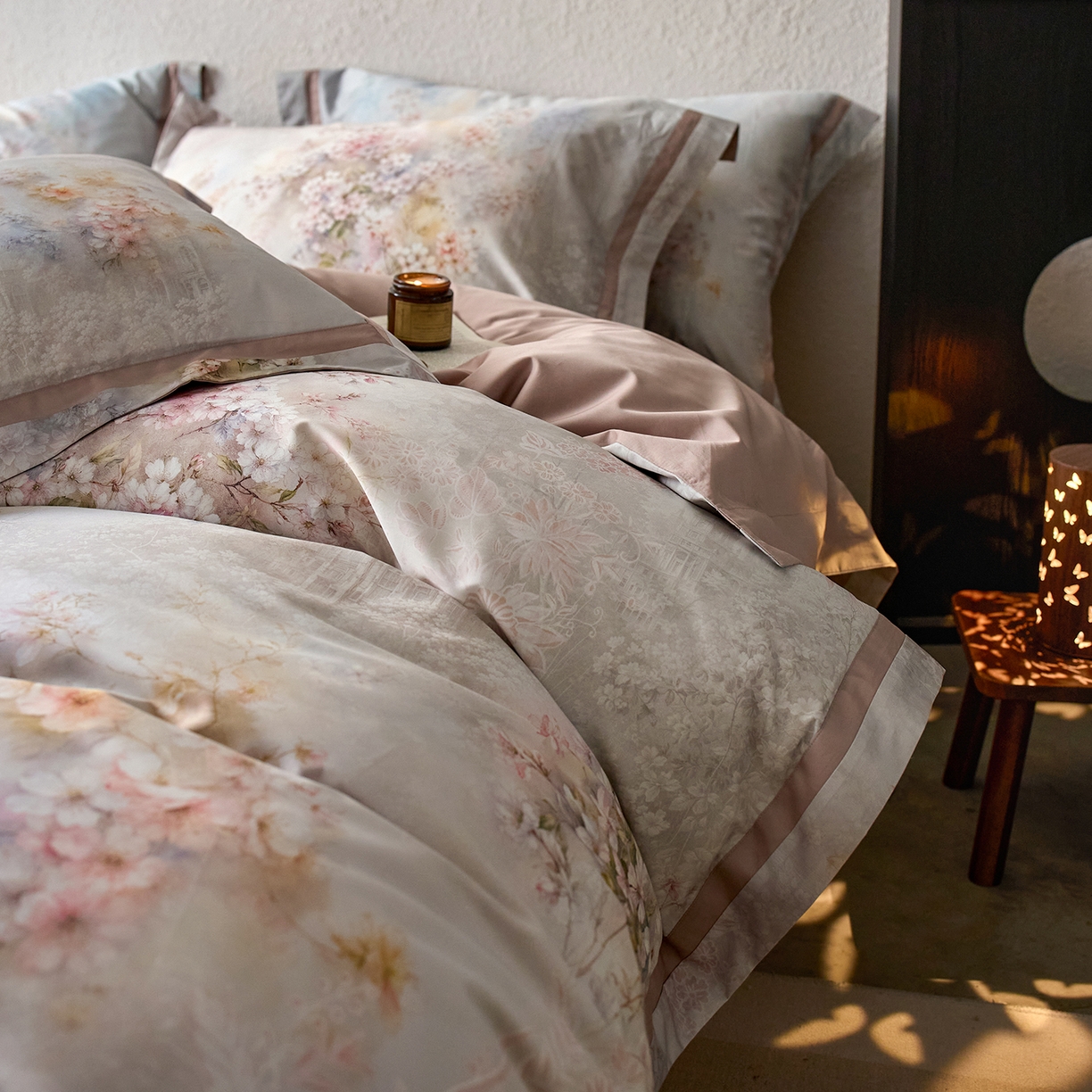 91家纺网 家纺一手货源 找家纺 轩和家居 2025新款70SA类轻奢长绒棉纯棉花四件套正品YKK拉链+精品做工 第一组 花序诗人