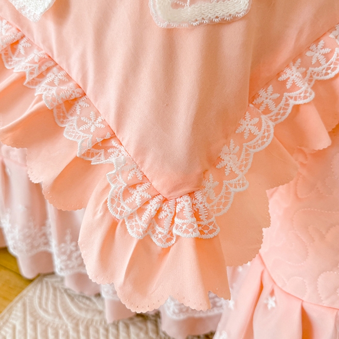 91家纺网 家纺一手货源 找家纺 （总）后庭寝室 2025新款法式公主风亲肤床盖四件套-蝶恋系列