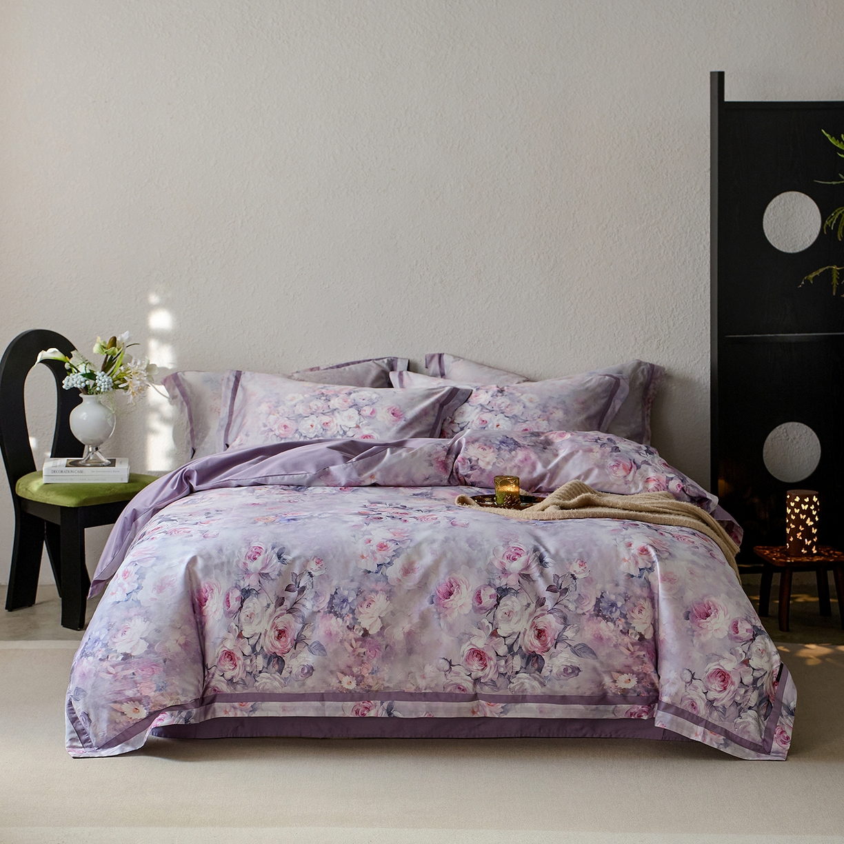 轩和家居 2025新款70SA类轻奢长绒棉纯棉花四件套正品YKK拉链+精品做工 第一组 花园梦境