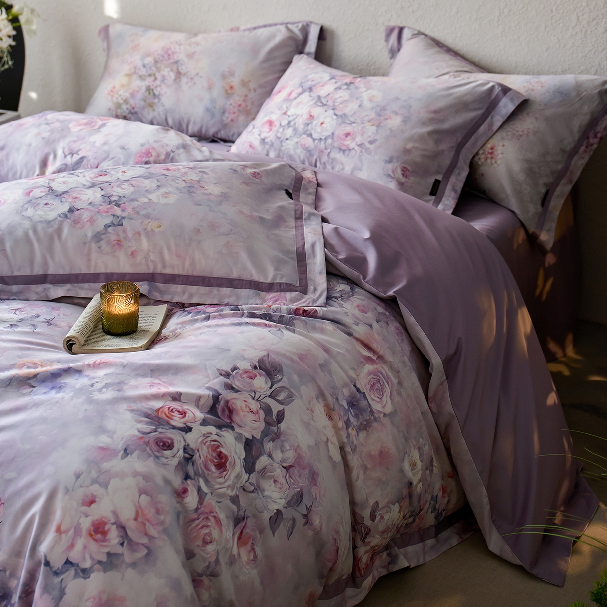 91家纺网 家纺一手货源 找家纺 轩和家居 2025新款70SA类轻奢长绒棉纯棉花四件套正品YKK拉链+精品做工 第一组 花园梦境