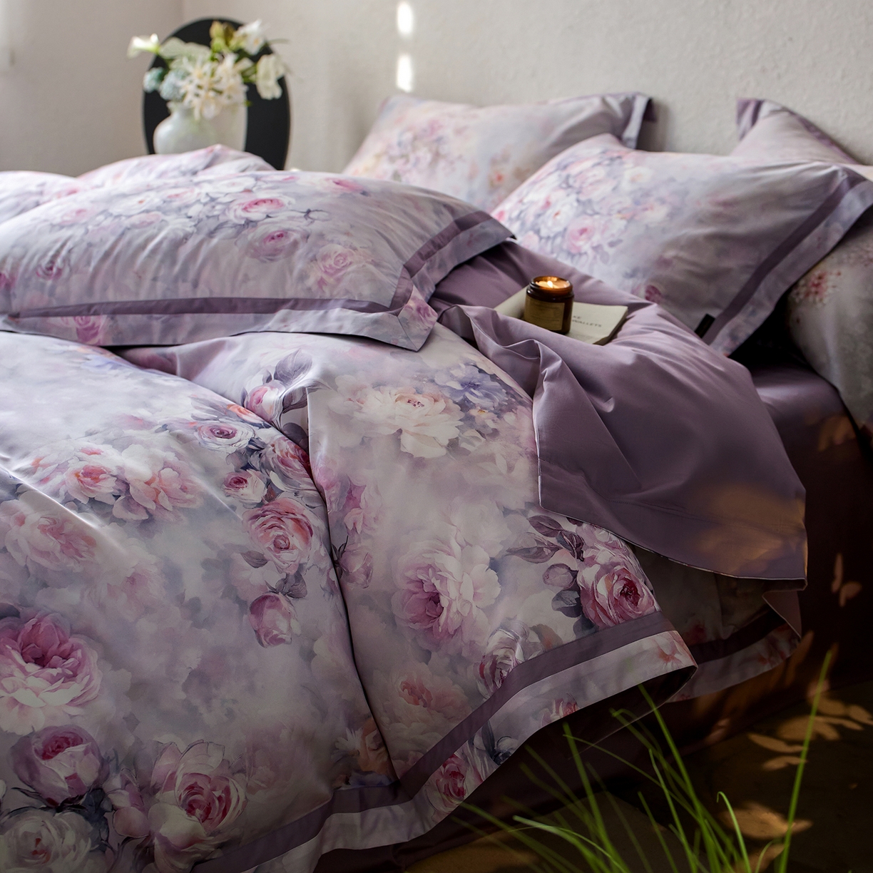 91家纺网 家纺一手货源 找家纺 轩和家居 2025新款70SA类轻奢长绒棉纯棉花四件套正品YKK拉链+精品做工 第一组 花园梦境