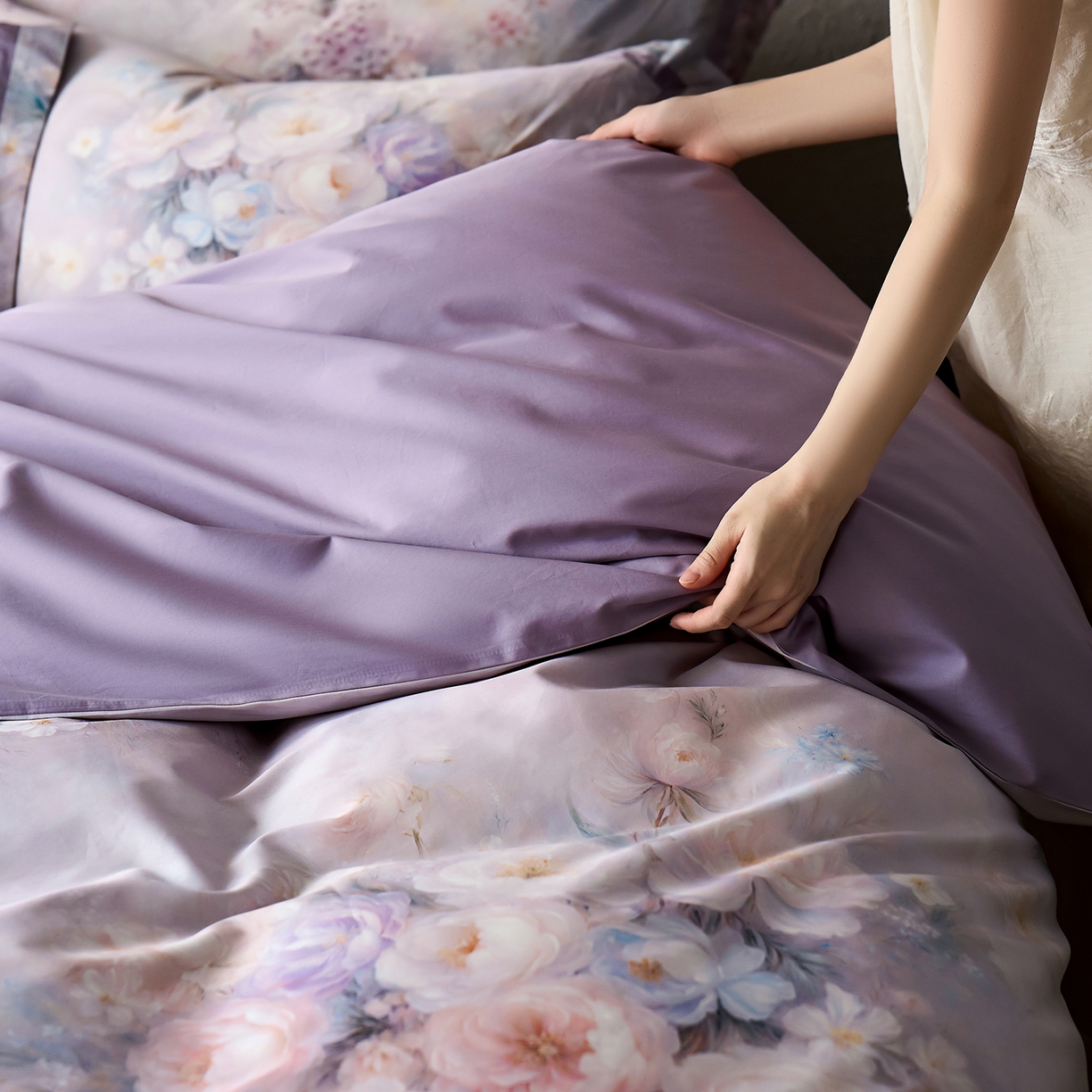 91家纺网 家纺一手货源 找家纺 轩和家居 2025新款70SA类轻奢长绒棉纯棉花四件套正品YKK拉链+精品做工 第一组 罗浮庄园