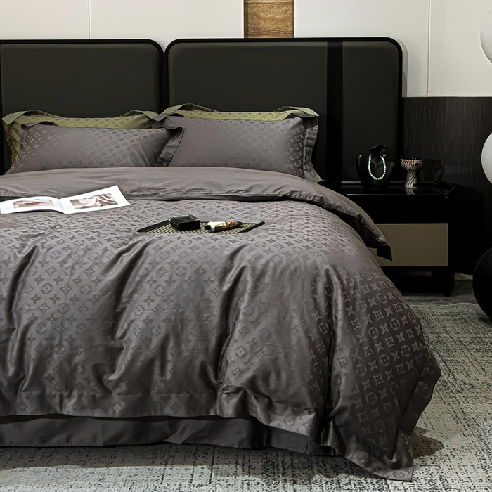 （总）金昱纺 2025新款50双股100支长绒棉贡缎提花高定四件套