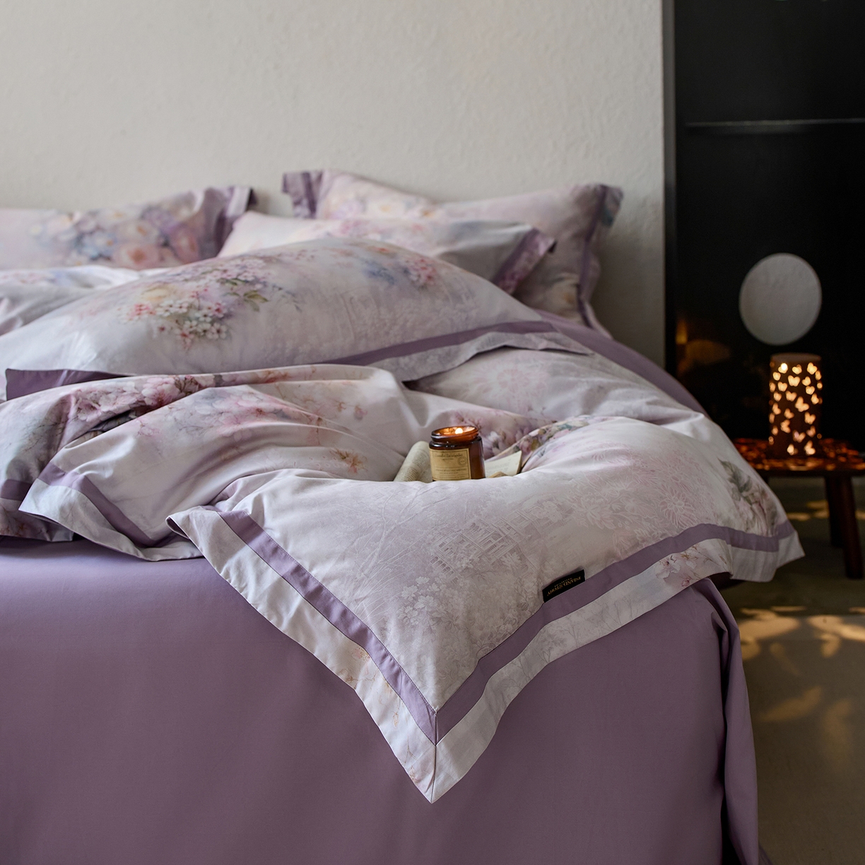 91家纺网 家纺一手货源 找家纺 轩和家居 2025新款70SA类轻奢长绒棉纯棉花四件套正品YKK拉链+精品做工 第一组 水墨花园