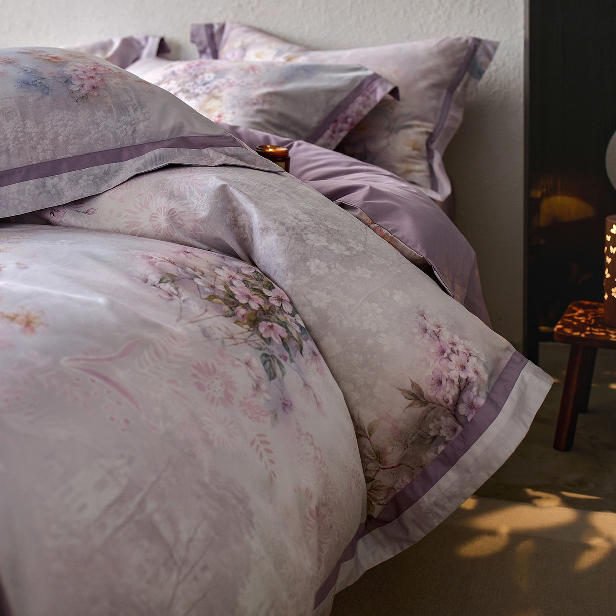 91家纺网 家纺一手货源 找家纺 轩和家居 2025新款70SA类轻奢长绒棉纯棉花四件套正品YKK拉链+精品做工 第一组 水墨花园