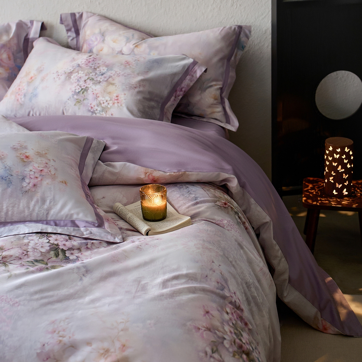 91家纺网 家纺一手货源 找家纺 轩和家居 2025新款70SA类轻奢长绒棉纯棉花四件套正品YKK拉链+精品做工 第一组 水墨花园