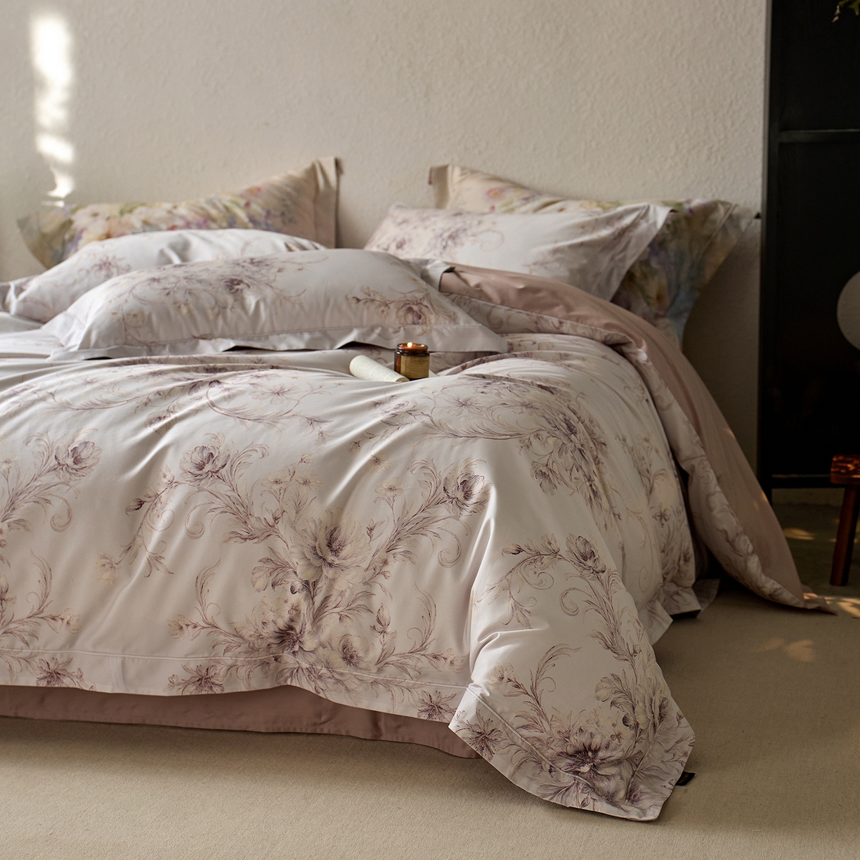 91家纺网 家纺一手货源 找家纺 轩和家居 2025新款70SA类轻奢长绒棉纯棉花四件套正品YKK拉链+精品做工 第一组 月光舞曲