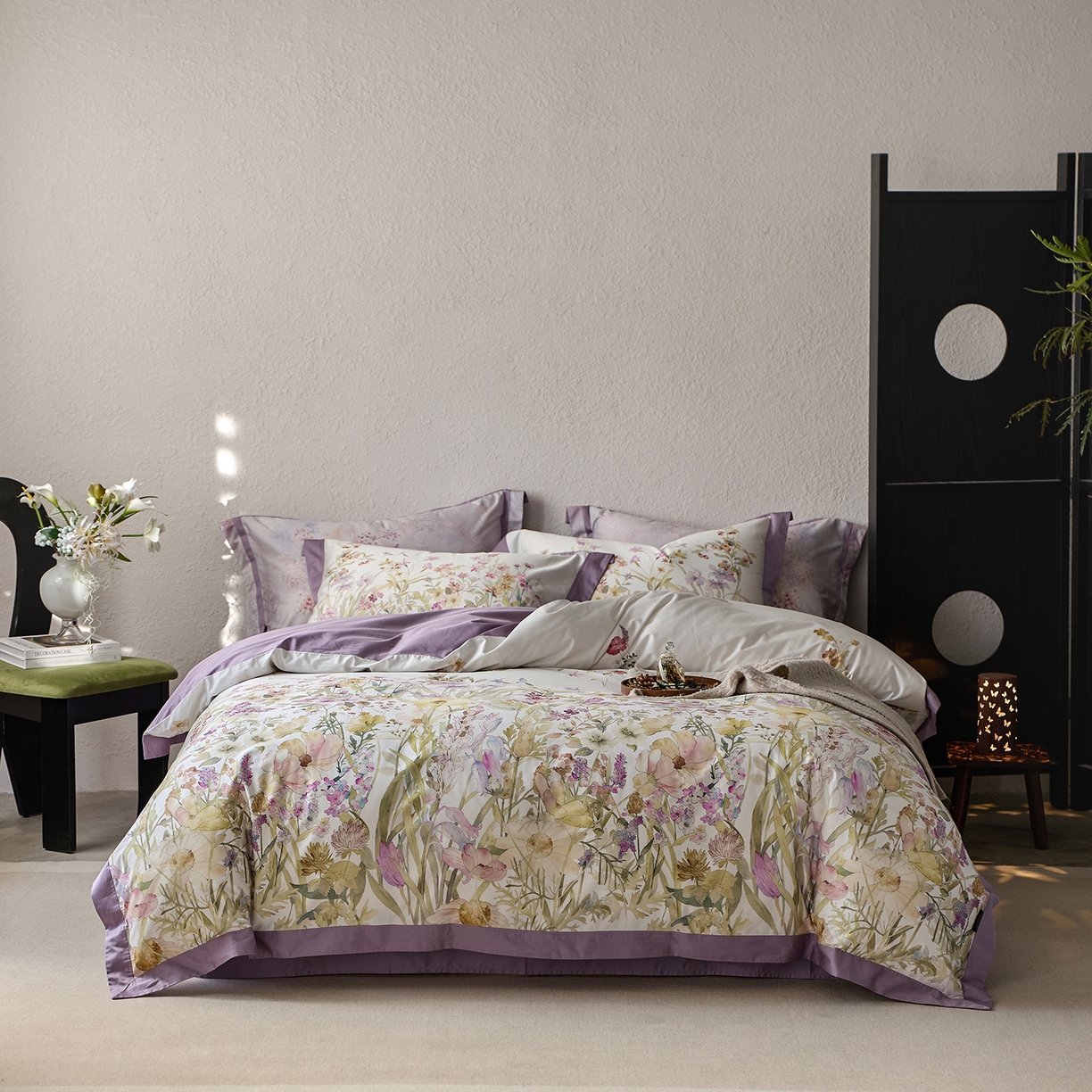 轩和家居 2025新款70SA类轻奢长绒棉纯棉花四件套正品YKK拉链+精品做工 第一组 云雾晨曦