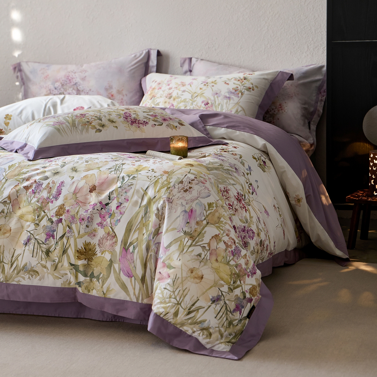 91家纺网 家纺一手货源 找家纺 轩和家居 2025新款70SA类轻奢长绒棉纯棉花四件套正品YKK拉链+精品做工 第一组 云雾晨曦