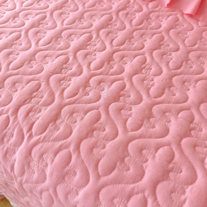 91家纺网 家纺一手货源 找家纺 后庭寝室 2025新款法式公主风亲肤床盖四件套-满天星系列 满天星-粉玉