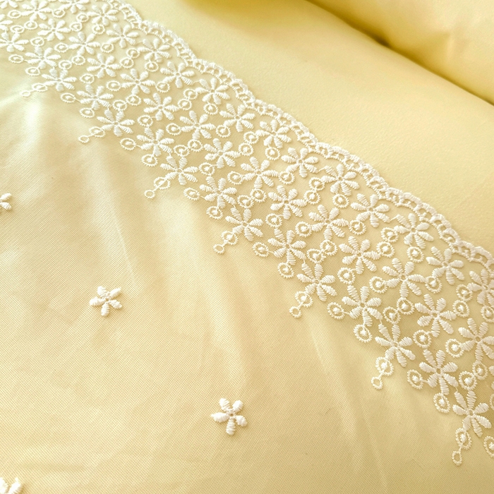 91家纺网 家纺一手货源 找家纺 后庭寝室 2025新款法式公主风亲肤床盖四件套-满天星系列 满天星-米色