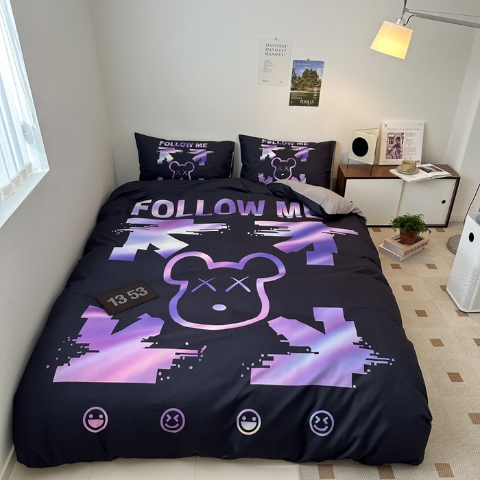 摩卡（乐趣） 2025新款现代简约网红款四季棉四件套 电机熊