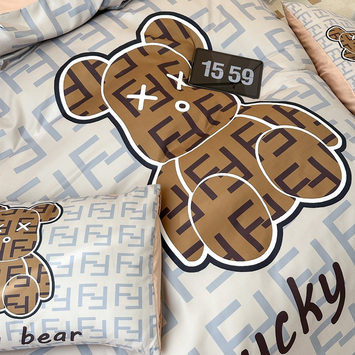 91家纺网 家纺一手货源 找家纺 摩卡（乐趣） 2025新款现代简约网红款四季棉四件套 咔芬