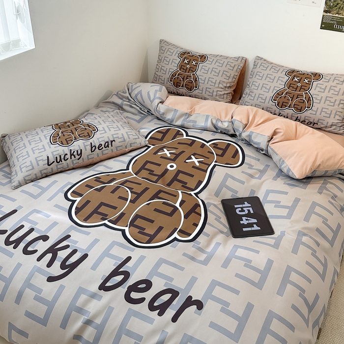 91家纺网 家纺一手货源 找家纺 摩卡（乐趣） 2025新款现代简约网红款四季棉四件套 咔芬