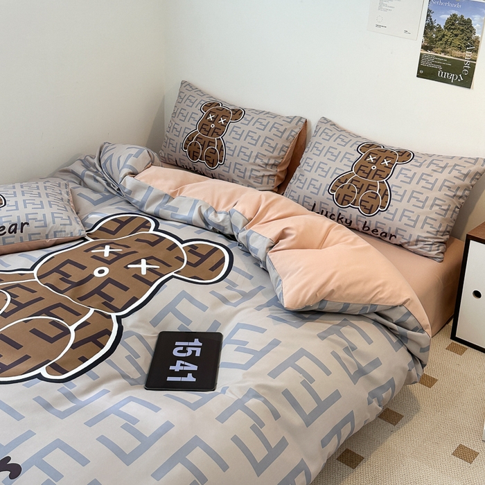 91家纺网 家纺一手货源 找家纺 摩卡（乐趣） 2025新款现代简约网红款四季棉四件套 咔芬