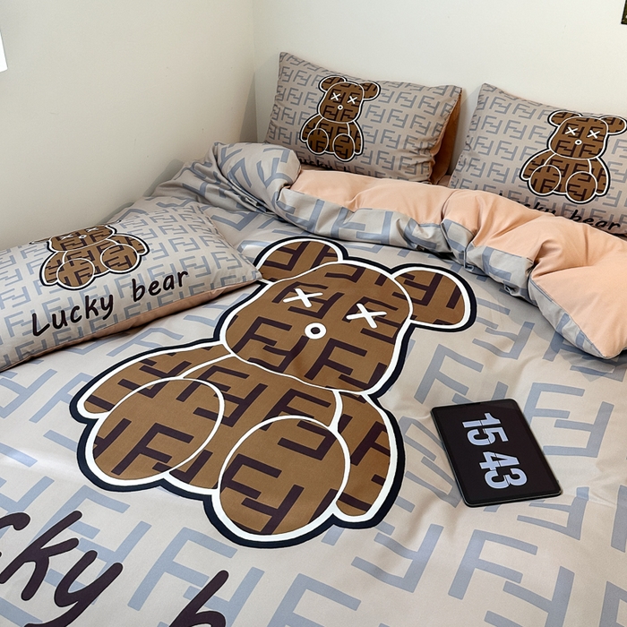 91家纺网 家纺一手货源 找家纺 摩卡（乐趣） 2025新款现代简约网红款四季棉四件套 咔芬