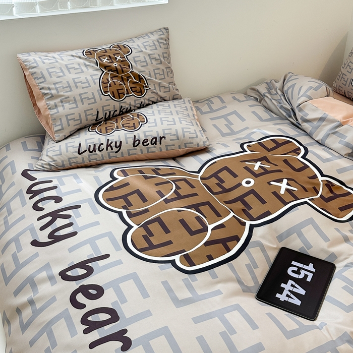 91家纺网 家纺一手货源 找家纺 摩卡（乐趣） 2025新款现代简约网红款四季棉四件套 咔芬