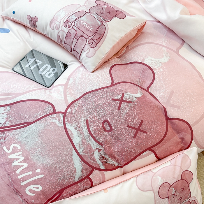 91家纺网 家纺一手货源 找家纺 摩卡（乐趣） 2025新款现代简约网红款四季棉四件套 流沙