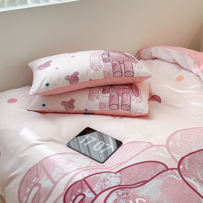 91家纺网 家纺一手货源 找家纺 摩卡（乐趣） 2025新款现代简约网红款四季棉四件套 流沙