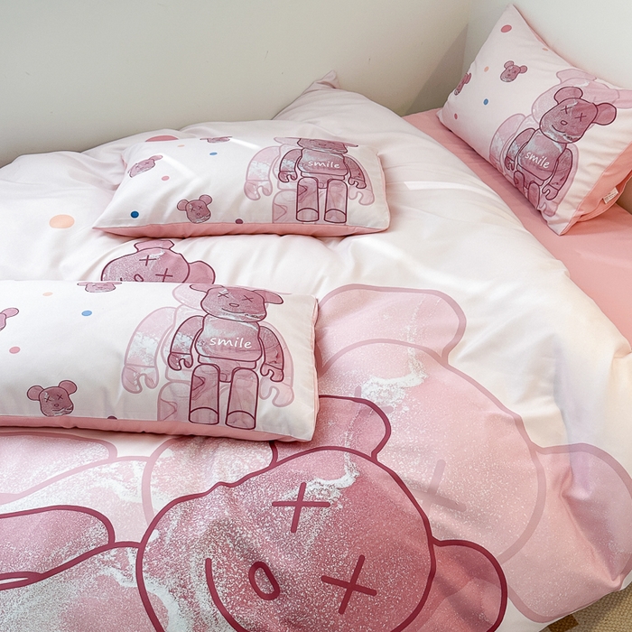 91家纺网 家纺一手货源 找家纺 摩卡（乐趣） 2025新款现代简约网红款四季棉四件套 流沙