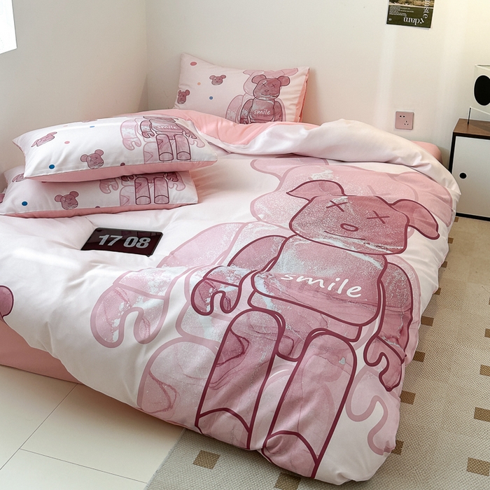 91家纺网 家纺一手货源 找家纺 摩卡（乐趣） 2025新款现代简约网红款四季棉四件套 流沙