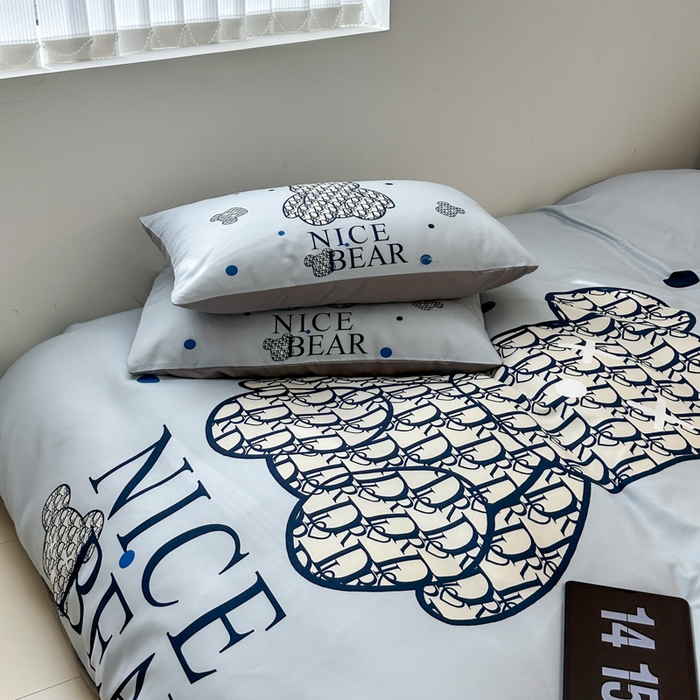 91家纺网 家纺一手货源 找家纺 摩卡（乐趣） 2025新款现代简约网红款四季棉四件套 萌迪