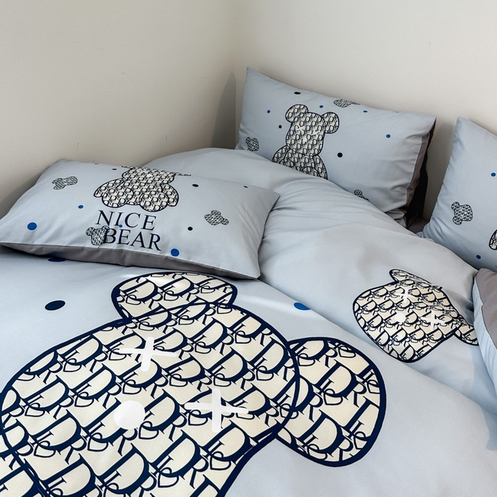 91家纺网 家纺一手货源 找家纺 摩卡（乐趣） 2025新款现代简约网红款四季棉四件套 萌迪