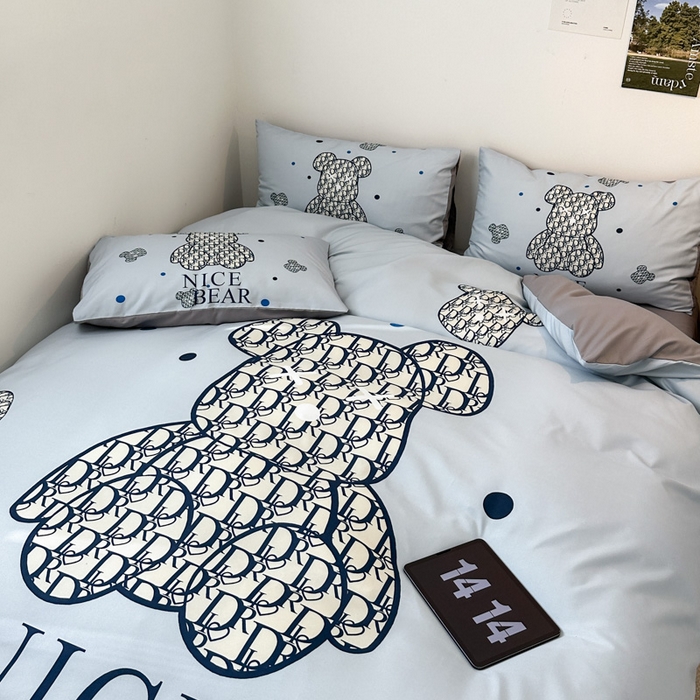 91家纺网 家纺一手货源 找家纺 摩卡（乐趣） 2025新款现代简约网红款四季棉四件套 萌迪