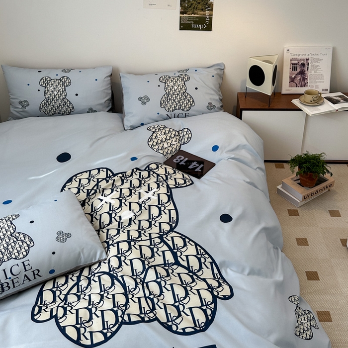 91家纺网 家纺一手货源 找家纺 摩卡（乐趣） 2025新款现代简约网红款四季棉四件套 萌迪