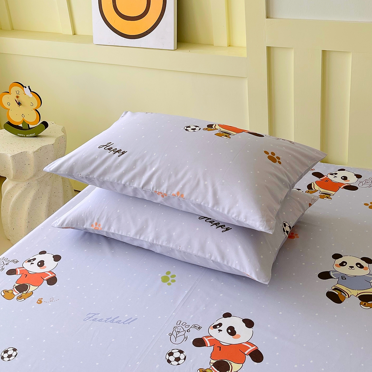 91家纺网 家纺一手货源 找家纺 金鑫汇家纺 2025新款A类全棉纯棉印花大床图单床单 床单单件 足球争霸赛-灰