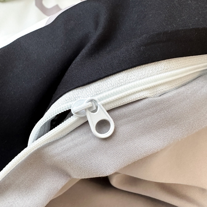 91家纺网 家纺一手货源 找家纺 摩卡（乐趣） 2025新款现代简约网红款四季棉四件套 熊仔白