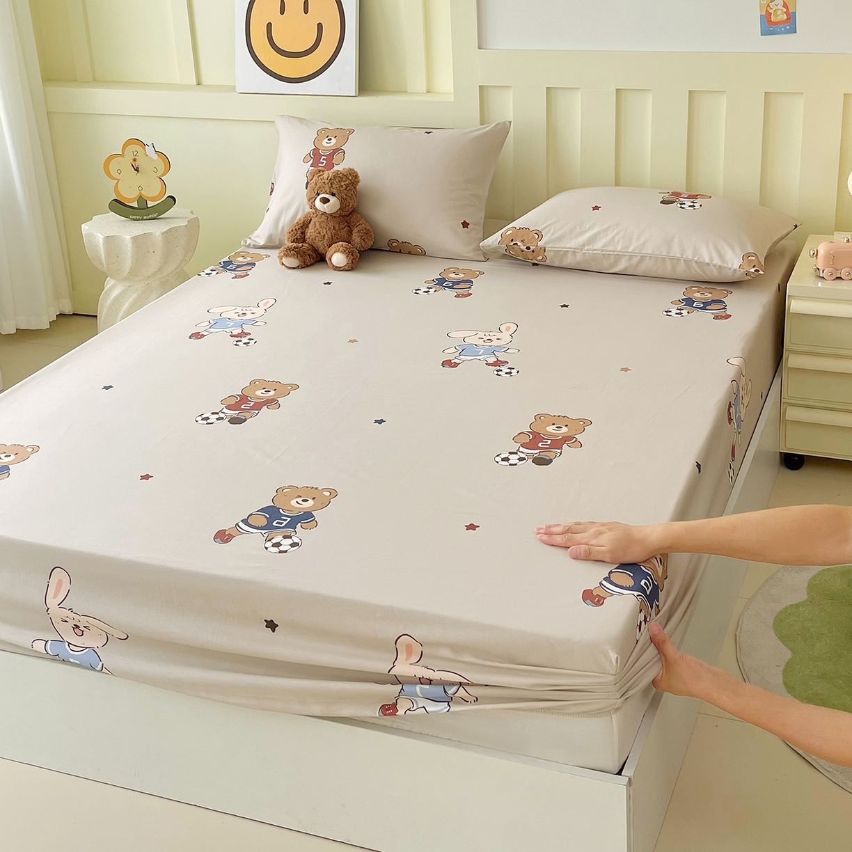 91家纺网 家纺一手货源 找家纺 （总）金鑫汇家纺 2025新款A类全棉纯棉印花大床图单床笠 床笠单件