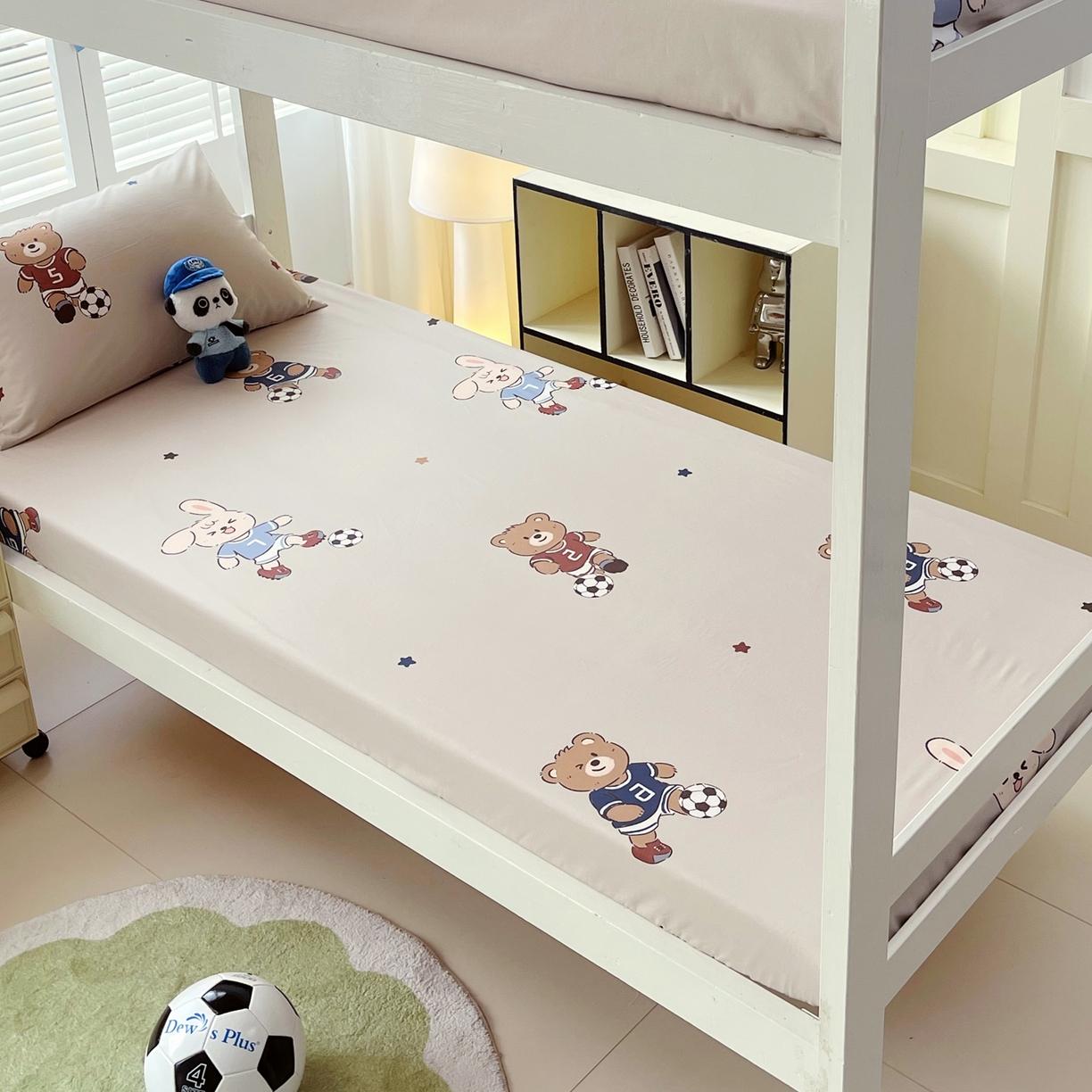 91家纺网 家纺一手货源 找家纺 （总）金鑫汇家纺 2025新款A类全棉纯棉印花学生床宿舍上下铺三件套