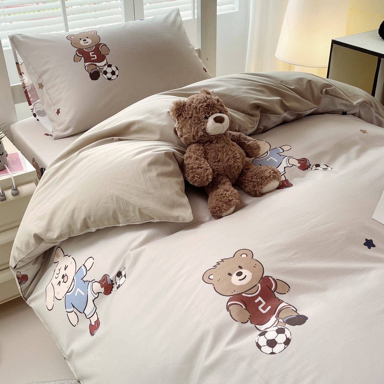 91家纺网 家纺一手货源 找家纺 （总）金鑫汇家纺 2025新款A类全棉纯棉印花学生床宿舍上下铺三件套