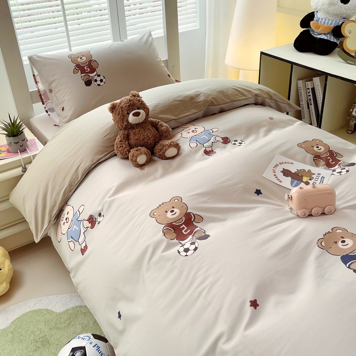 91家纺网 家纺一手货源 找家纺 （总）金鑫汇家纺 2025新款A类全棉纯棉印花学生床宿舍上下铺三件套