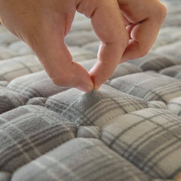 91家纺网 家纺一手货源 找家纺 爱屋及屋 2025新款无印风牛奶绒床垫-大床款 牛奶绒-光年灰