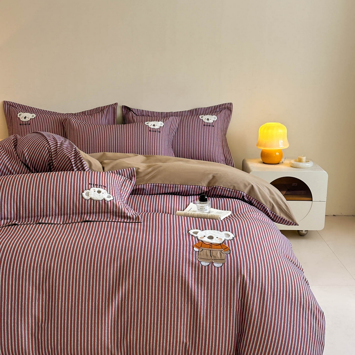 91家纺网 家纺一手货源 找家纺 （总）禾时 2025新款全棉磨毛卡通刺绣四件套