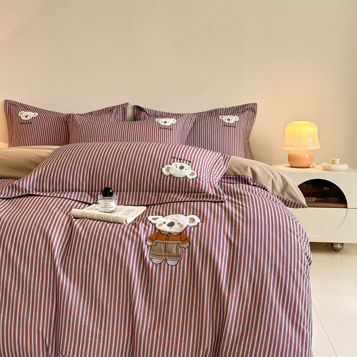 91家纺网 家纺一手货源 找家纺 （总）禾时 2025新款全棉磨毛卡通刺绣四件套