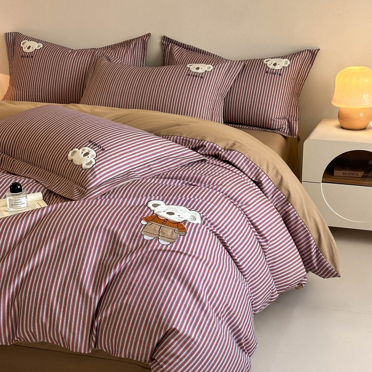 91家纺网 家纺一手货源 找家纺 （总）禾时 2025新款全棉磨毛卡通刺绣四件套