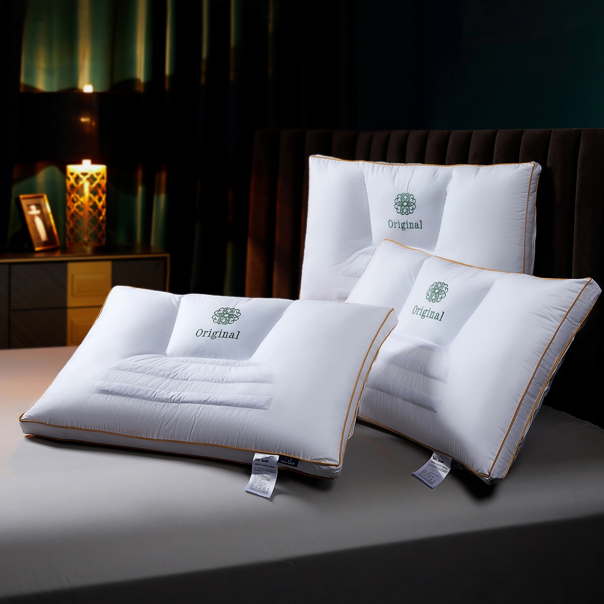 91家纺网 家纺一手货源 找家纺 （总）鼎晟纺 2025新款原初生态抗菌决明子枕枕头枕芯