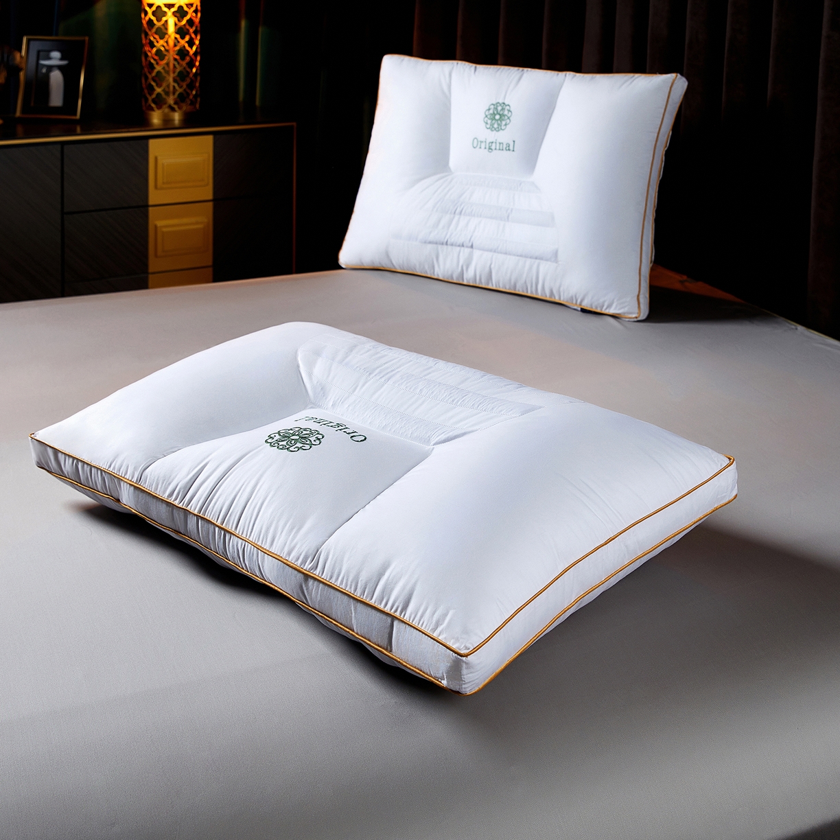 91家纺网 家纺一手货源 找家纺 （总）鼎晟纺 2025新款原初生态抗菌决明子枕枕头枕芯